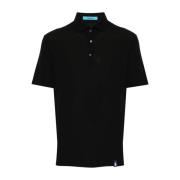 Zwarte Katoenen Poloshirt Drumohr , Black , Heren