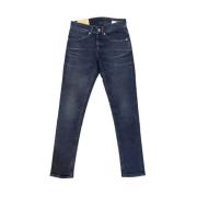 Donkerblauwe Stretch Denim Jeans Dondup , Blue , Heren