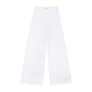 Witte Kant Wijde Pijp Broek Charo Ruiz Ibiza , White , Dames