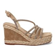 Beige Sandalen voor Zomer Outfits Alma EN Pena , Beige , Dames