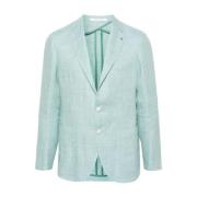 Heldere Blauwe Montecarlo Blazer Jas Tagliatore , Blue , Heren