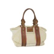 Pre-owned Cotton handbags Burberry Vintage , Beige , Dames