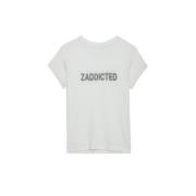 Ecru Ronde Hals T-shirt en Polo Zadig & Voltaire , Beige , Dames