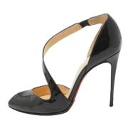 Pre-owned Leather heels Christian Louboutin Pre-owned , Black , Dames