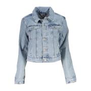 Logo Geborduurd Denim Jack Vrouwen Tommy Hilfiger , Blue , Dames