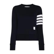 Klassieke Loopback Sweatshirt met Engineered 4 Bar Thom Browne , Blue ...