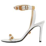 Pre-owned Leather sandals Versace Pre-owned , White , Dames