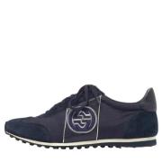 Pre-owned Nylon sneakers Gucci Vintage , Blue , Heren