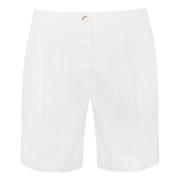 Witte Linnen Bermuda Shorts Re-Hash , White , Dames