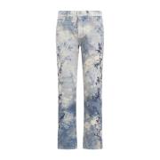 Blauwe Parel Multi Straight Jeans Ralph Lauren , Multicolor , Dames