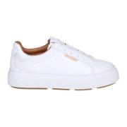 Witte Leren Sneakers Ladybug Stijl Tory Burch , White , Dames