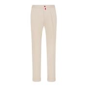 Beige Katoenen Joggers Casual Stijl Kiton , Beige , Heren