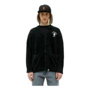 Logo Borduurwerk Shaggy-Strik Cardigan A Bathing APE , Black , Heren