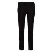 Hoge taille zwarte taps toelopende broek Josh V , Black , Dames