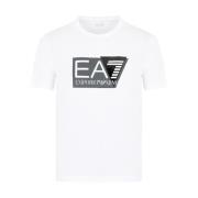 Minimalistische korte mouw T-shirt Emporio Armani EA7 , White , Heren