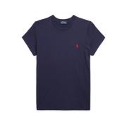 Blauw Polo Shirt met Pony Logo Ralph Lauren , Blue , Dames