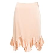 Gerimpelde Satijnen Midi Rok Stella McCartney , Pink , Dames