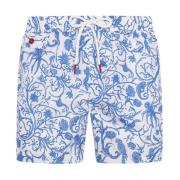 Bladpatroon Zwemboxer Shorts Kiton , Multicolor , Heren