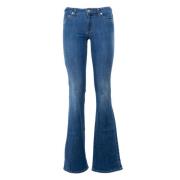 Italiaanse Flare Fit Denim Jeans Roy Roger's , Blue , Dames
