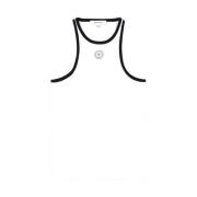 Sportieve Rib Logo Mouwloze Top Sporty & Rich , White , Dames