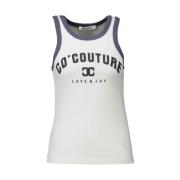 Edge Tank Top met Love and Joy Co'Couture , White , Dames