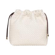 Leren Crossbody Tas Tramontano , Beige , Dames