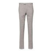 Grijze Op Maat Gemaakte Wollen Broek Slim Fit PT Torino , Gray , Heren