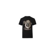 Zwart Logo Print Katoenen T-Shirt Billionaire , Black , Heren