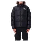 Retro Nuptse Zwarte Jas The North Face , Black , Heren