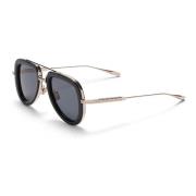 Aviator Zonnebril Zwart/Wit Goud Titanium Valentino , Yellow , Dames