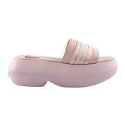 Roze Ciabatta Sandalen Love Moschino , Pink , Dames