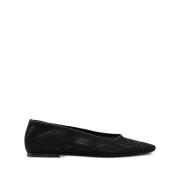 Zwarte Mesh Instap Schoenen Burberry , Black , Dames