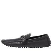 Pre-owned Leather flats Louis Vuitton Vintage , Black , Heren