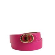 Montaigne Dubbele Armband Goudkleurig Leer Dior , Pink , Dames