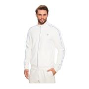 Ritssluiting Logo Achter Sweatshirt - Wit Guess , White , Heren