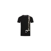 Zwart Katoen Logo Print T-Shirt Billionaire , Black , Heren