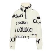 Fluffy Cropped Teddy Sweater Carlo Colucci , Beige , Dames