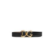 Leren riem Dolce & Gabbana , Black , Dames