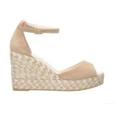 Kameel Touw Sandalen met Verstelbare Enkelband Espadrilles , Beige , D...