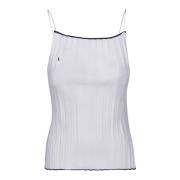 Witte Mouwloze Geribbelde Top Jacquemus , White , Dames