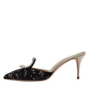 Pre-owned Mesh sandals Manolo Blahnik Pre-owned , Black , Dames