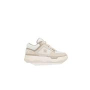 Lage leren sneakers in wit/beige Amiri , Multicolor , Heren