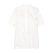 Witte Ruchekraag Shirt Jil Sander , White , Dames
