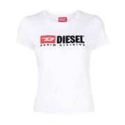 Witte T-shirts en Polos Diesel , White , Dames