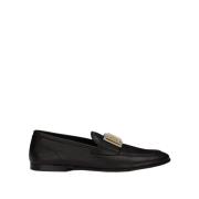Zwarte Leren Loafers Dolce & Gabbana , Black , Heren