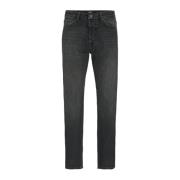 Relaxed Fit Jeans Hoge Taille Knoopsluiting Jack & Jones , Black , Her...