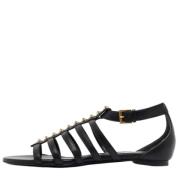 Pre-owned Leather sandals Alexander McQueen Pre-owned , Black , Dames