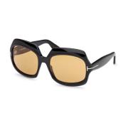 Acetaat zonnebril voor vrouwen Tom Ford , Black , Dames