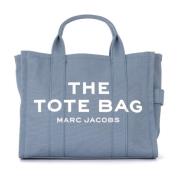 Blauwe Traveler Tote Bag met Logo Marc Jacobs , Blue , Dames