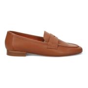 Bruin Leren Mocassin Schoen Belle Vie , Brown , Dames